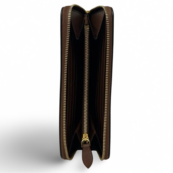 Burberry Elmore Tan Leather Zip Around Long Wallet New With Tag and Dustbag - Picture 5 of 6